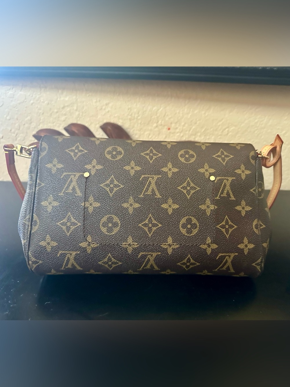 Favorite Monogram Crossbody with Gold Hardware and Natural Vachetta Trim - Picture 2 of 7